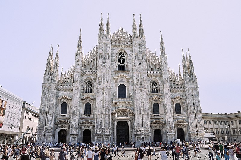 photographie de la cathédrale de Milan (Italie).
