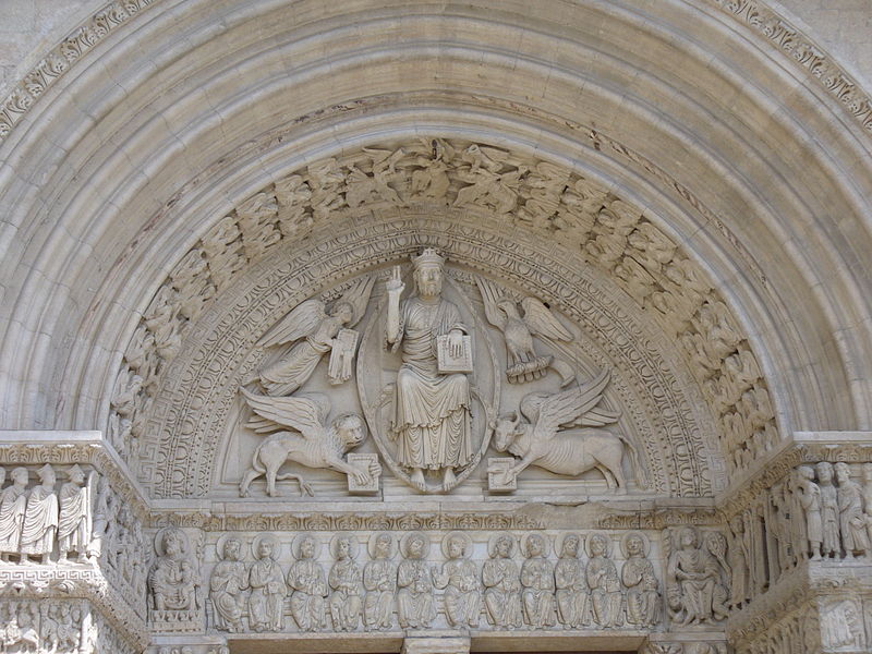 photo d'une sculpture de l'église Saint Trophime d'Arles