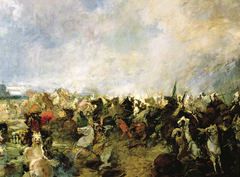 Peinture de bataille de Guadalete