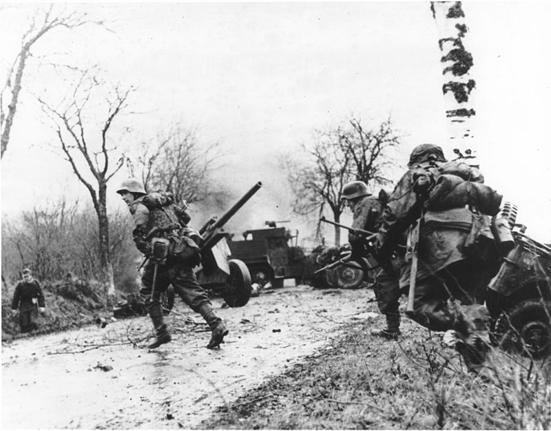 photographie des troupes allemandes dans la bataille des Ardennes
