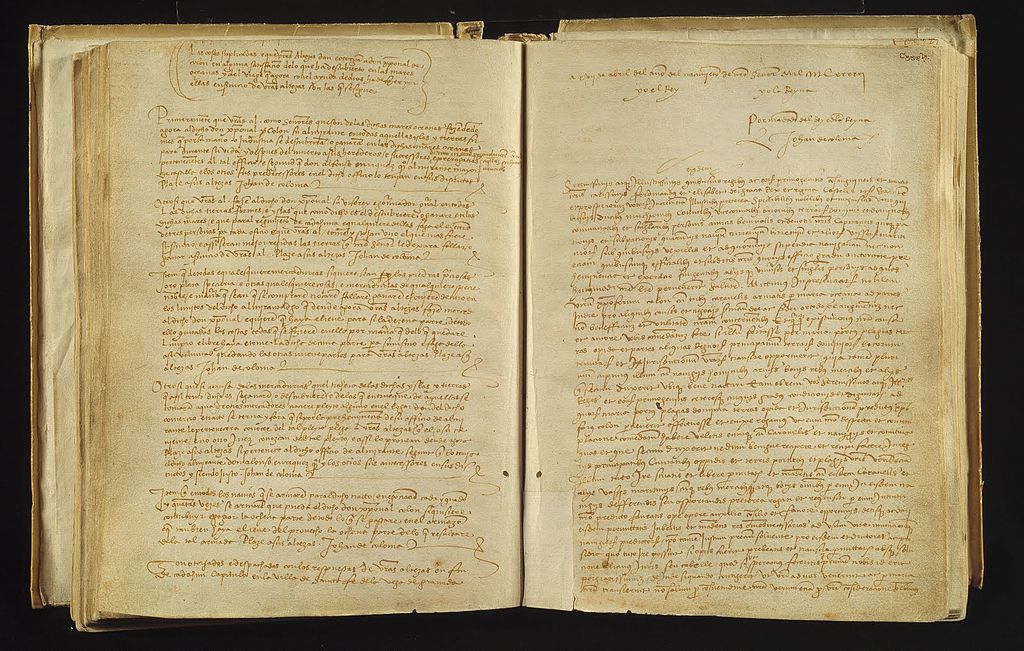 Registre des Capitulations de Santa Fe dans les Archives de la Couronne d'Aragon.