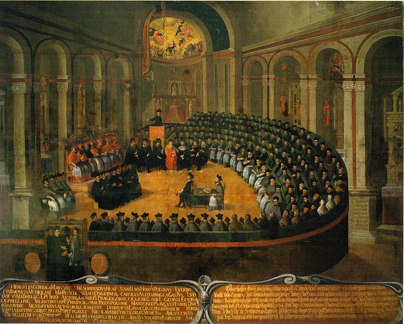 peinture de la session du Concile de Trente