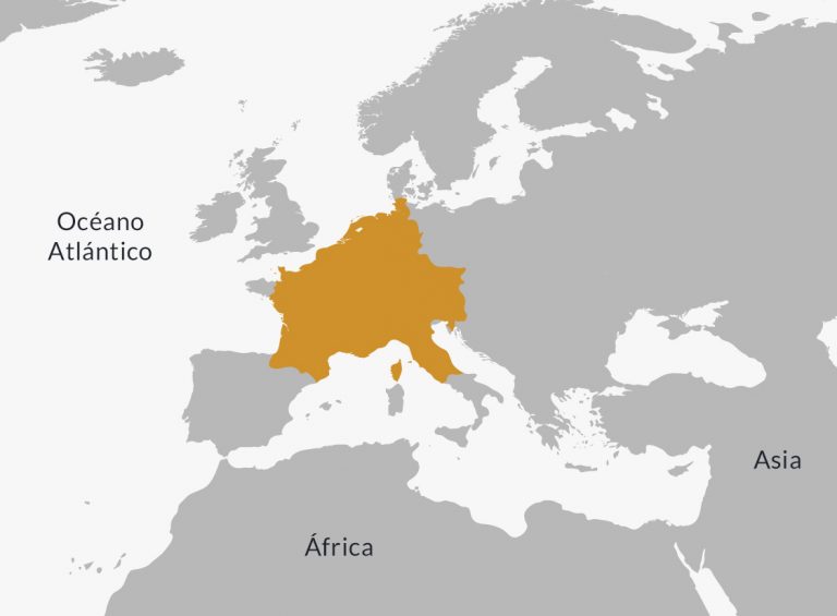 Localisation de l'Empire carolingien.