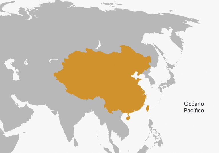 Carte de localisation de l'Empire chinois.