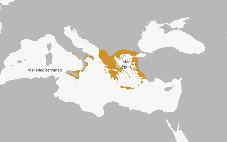 Emplacement sur la carte de la Grèce antique.