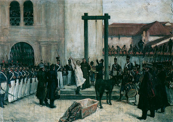 peinture de l'exécution de Pedro Domingo Murillo