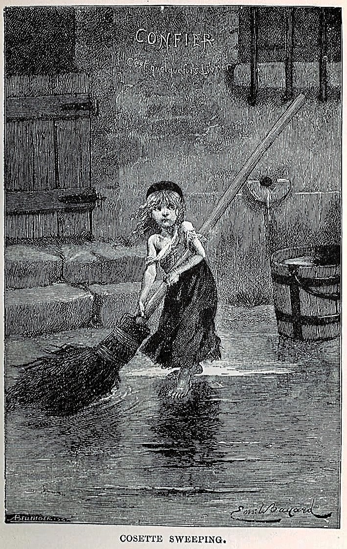 Illustration du roman Les Misérables de Victor Hugo.