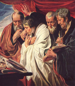 Les quatre évangélistes du Nouveau Testament
