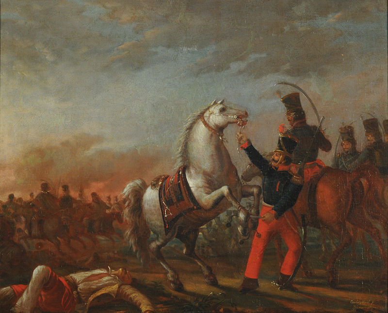 peinture Charge de cavalerie de l'armée fédérale (1839) de Carlos Morel