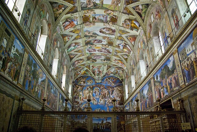 Les peintures de la Chapelle Sixtine au Vatican.