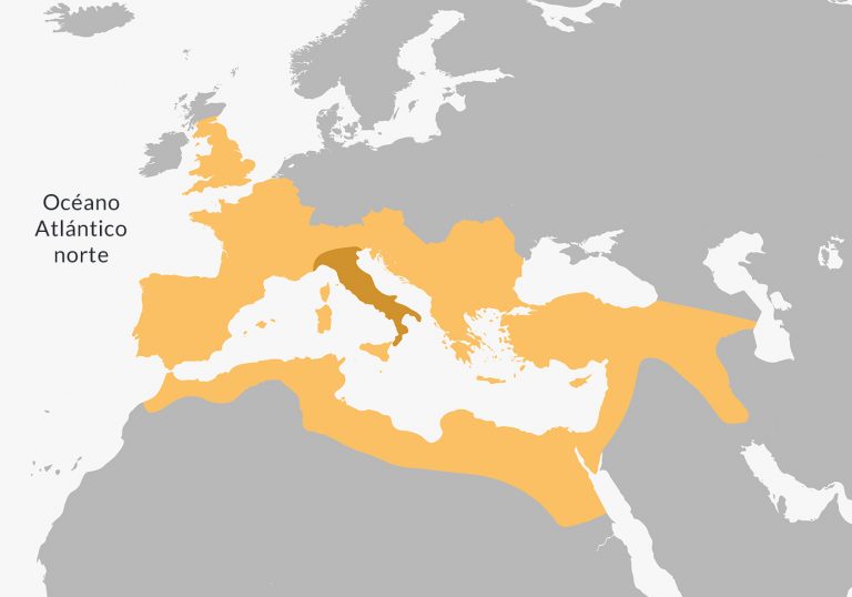 Emplacement sur la carte de la culture romaine.