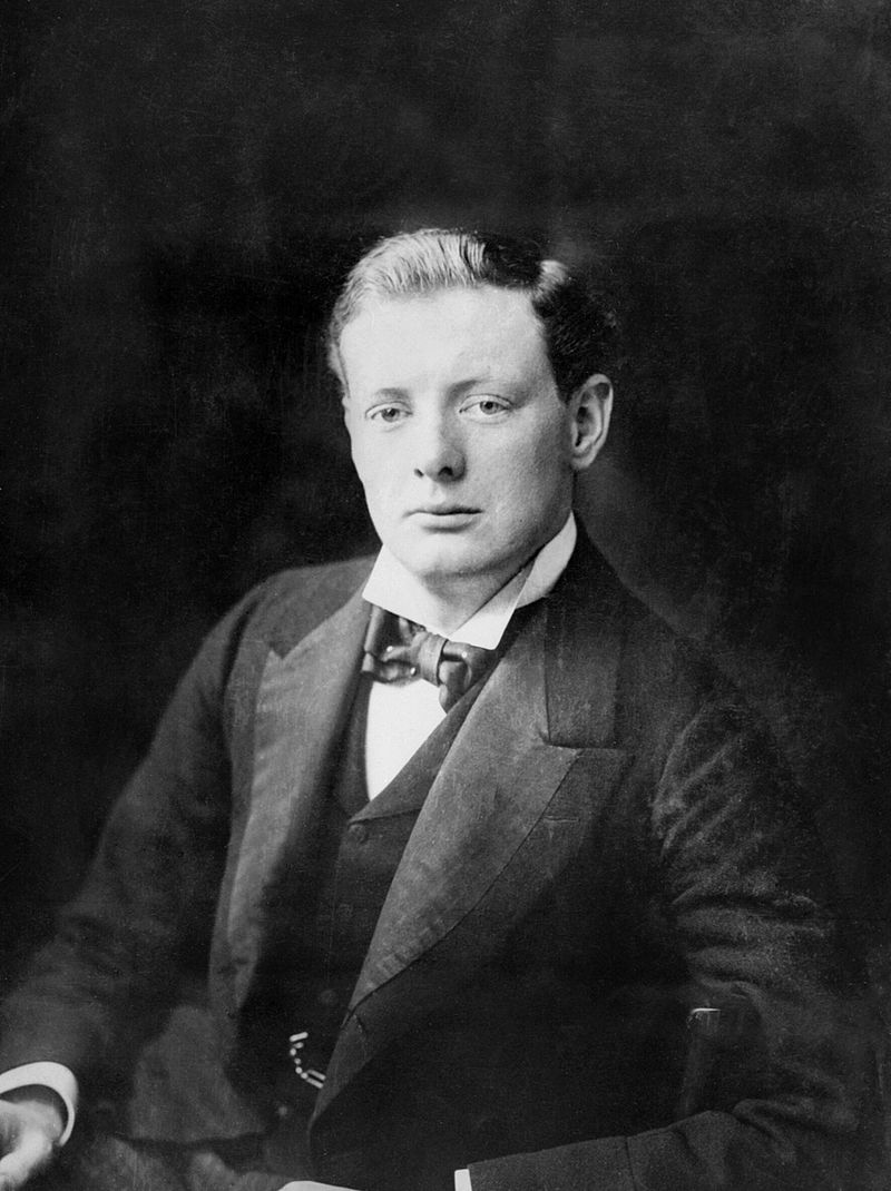 portrait de Winston Churchill en 1900